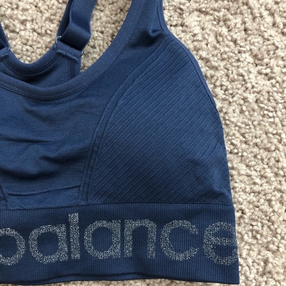 New Balance Navy Sports Bra - Picture 5 of 9